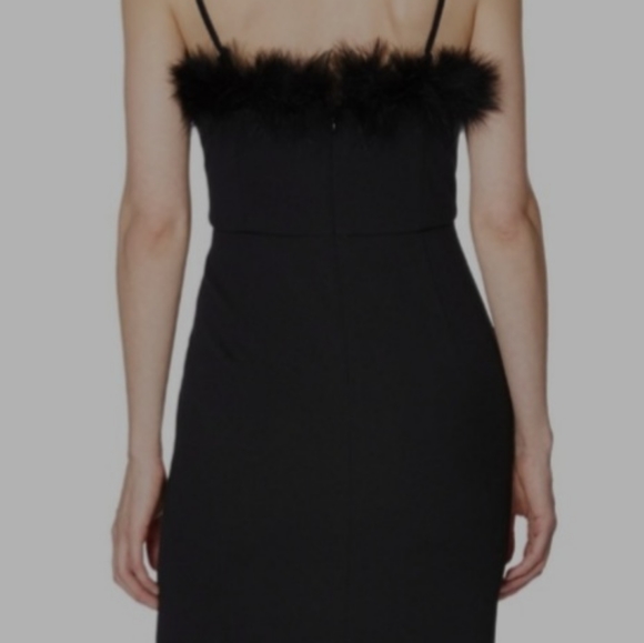 Laundry by Shelli Black Faux Fur Cocktail Dress - Picture 4 of 7